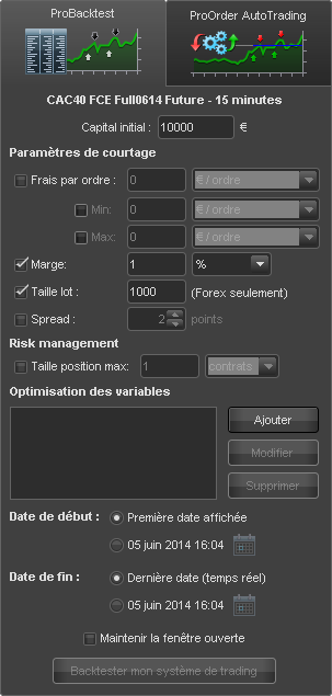 Systeme de trading prorealtime